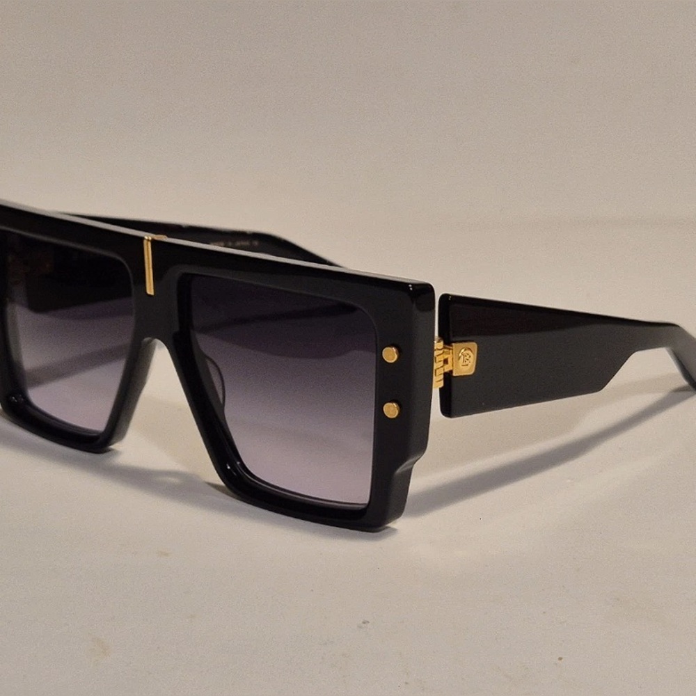 Balmain Black and Gold Sunglasses